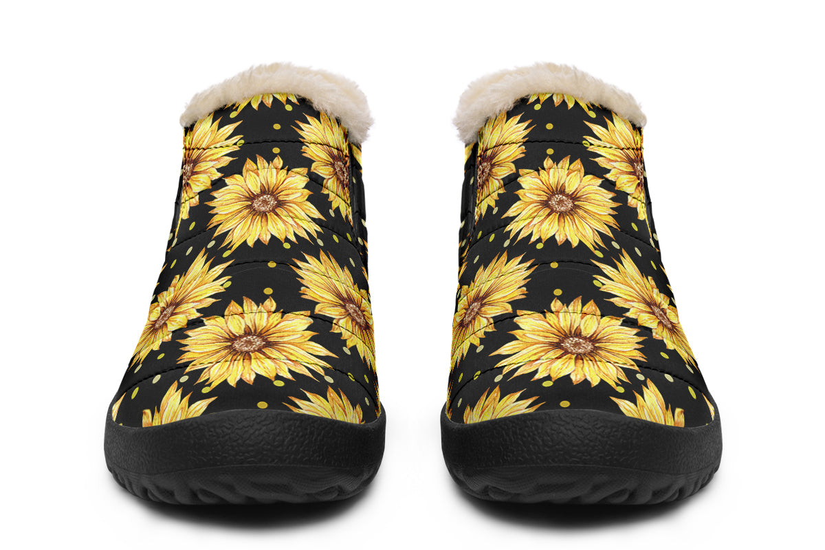 Sunflowers Winter Shoes - Offbeat Sweetie