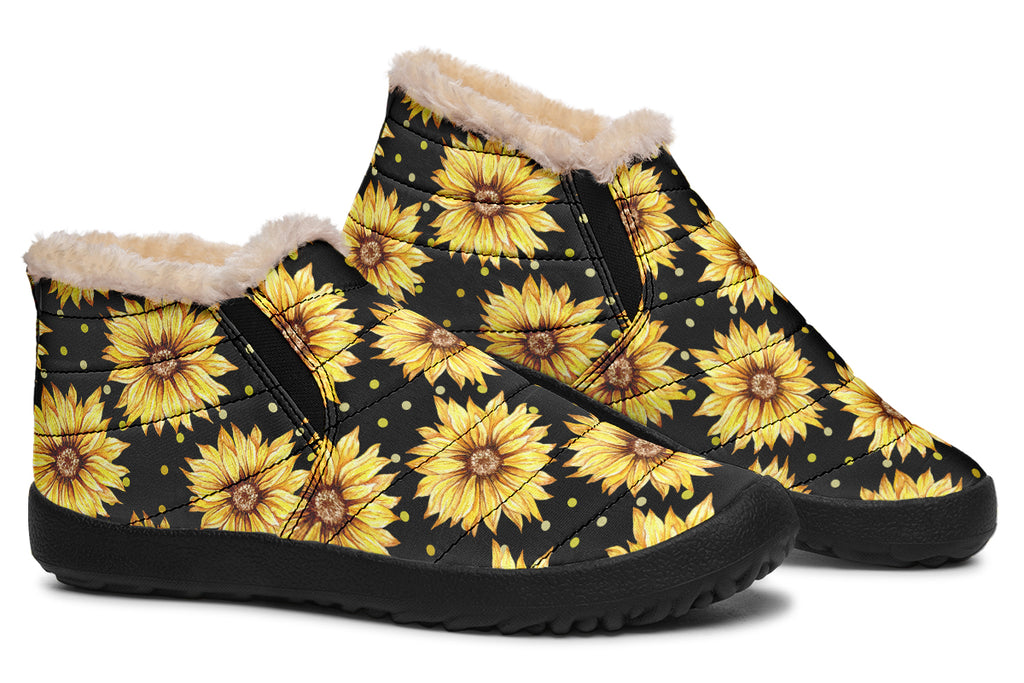 Sunflowers Winter Shoes - Offbeat Sweetie