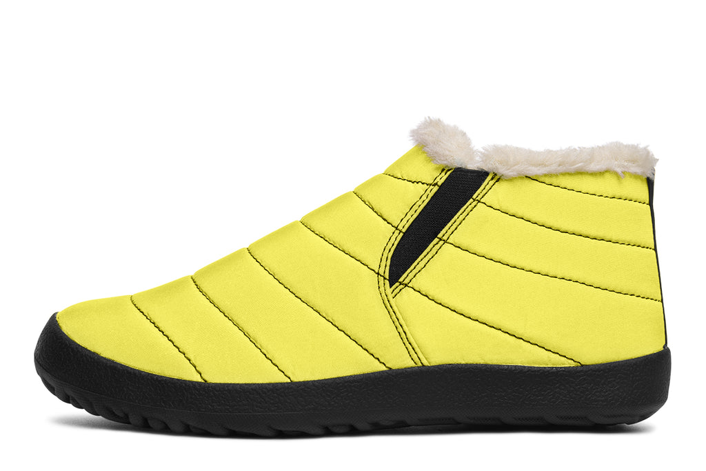 Sunny Yellow Winter Shoes - Offbeat Sweetie