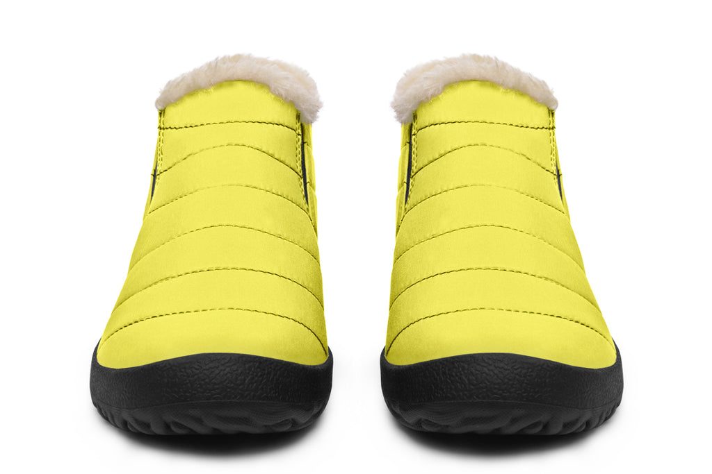 Sunny Yellow Winter Shoes - Offbeat Sweetie
