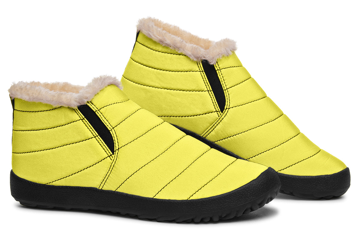 Sunny Yellow Winter Shoes - Offbeat Sweetie