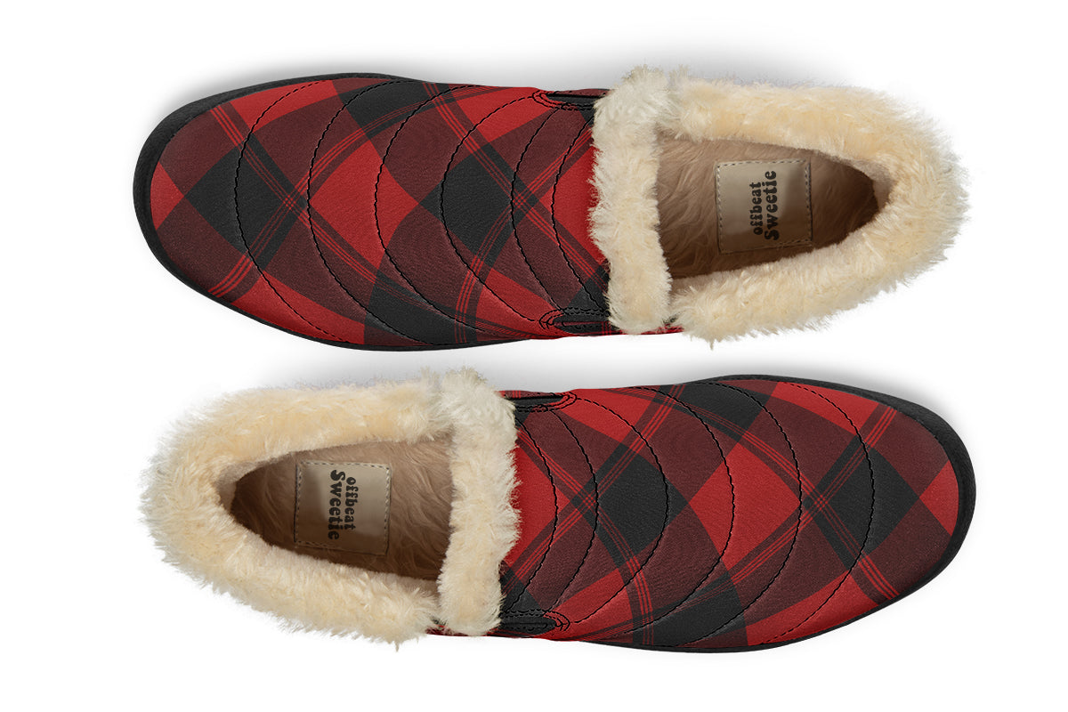 Toffee Apple Plaid Winter Shoes