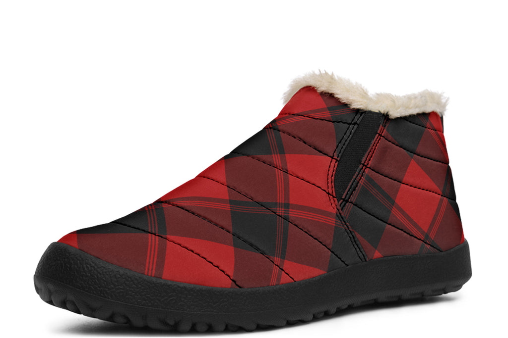 Toffee Apple Plaid Winter Shoes