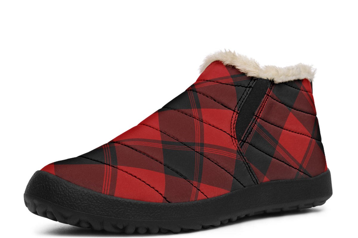 Toffee Apple Plaid Winter Shoes