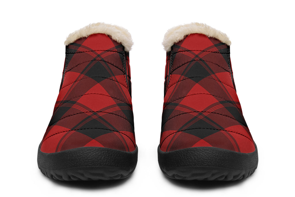 Toffee Apple Plaid Winter Shoes