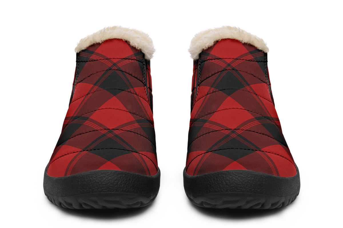 Toffee Apple Plaid Winter Shoes