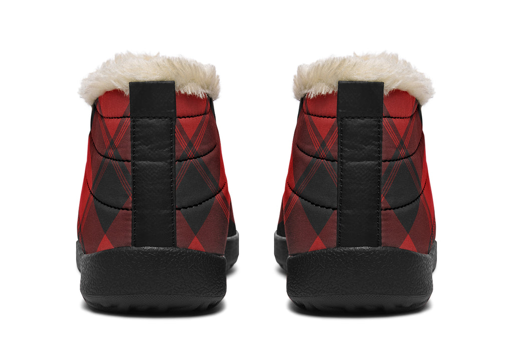 Toffee Apple Plaid Winter Shoes