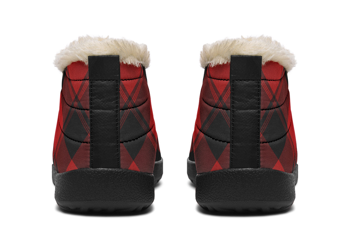 Toffee Apple Plaid Winter Shoes