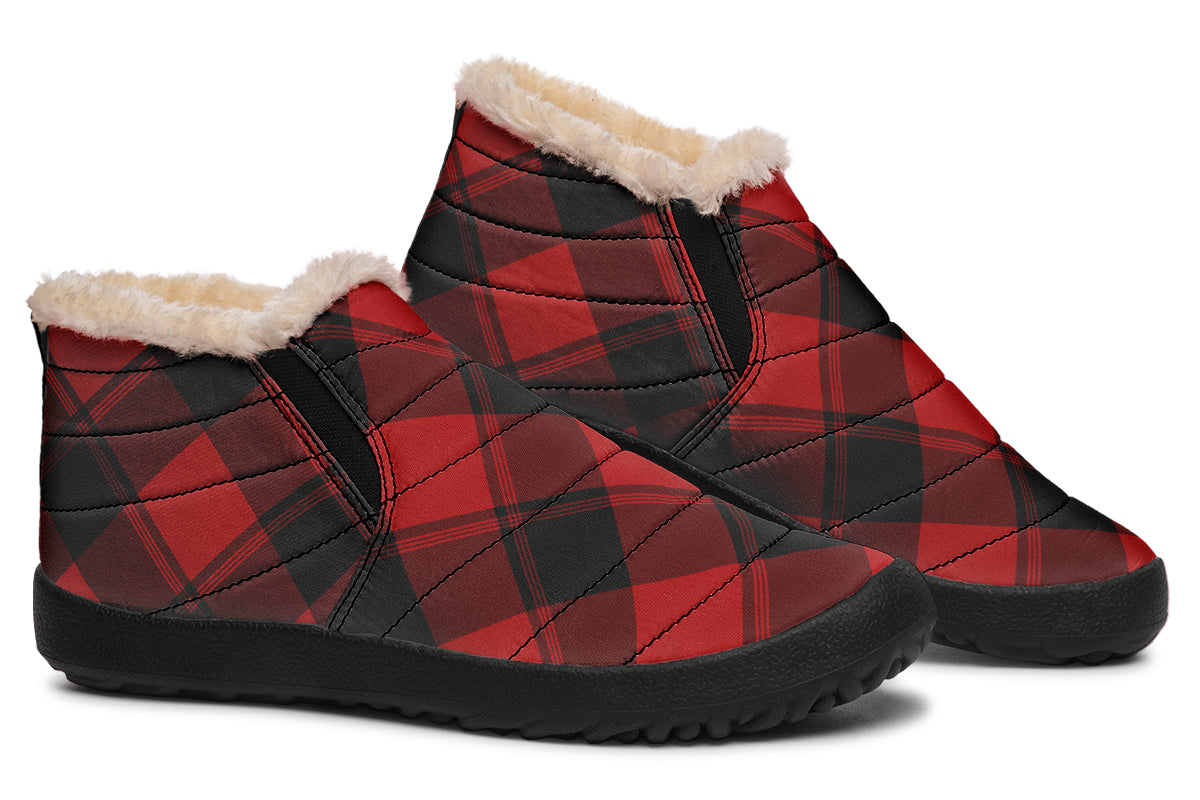Toffee Apple Plaid Winter Shoes