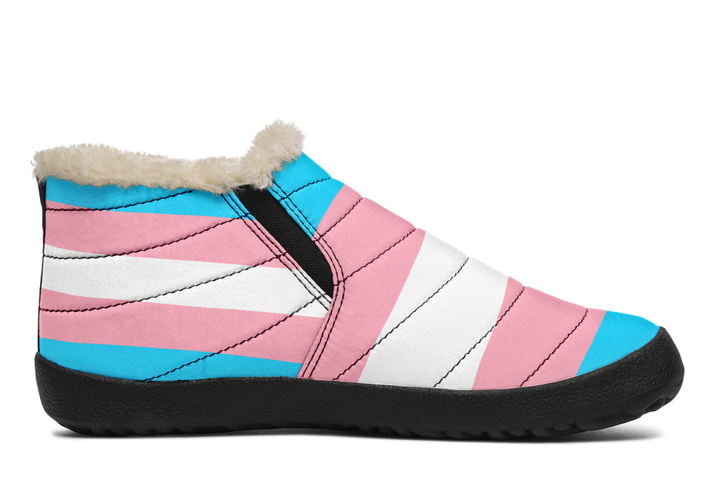 Trans Flag Winter Shoes - Offbeat Sweetie
