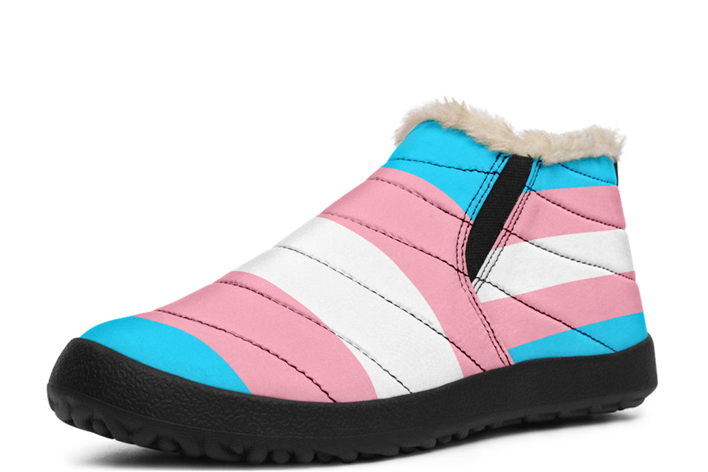 Trans Flag Winter Shoes - Offbeat Sweetie
