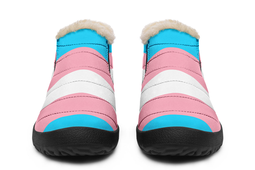 Trans Flag Winter Shoes - Offbeat Sweetie