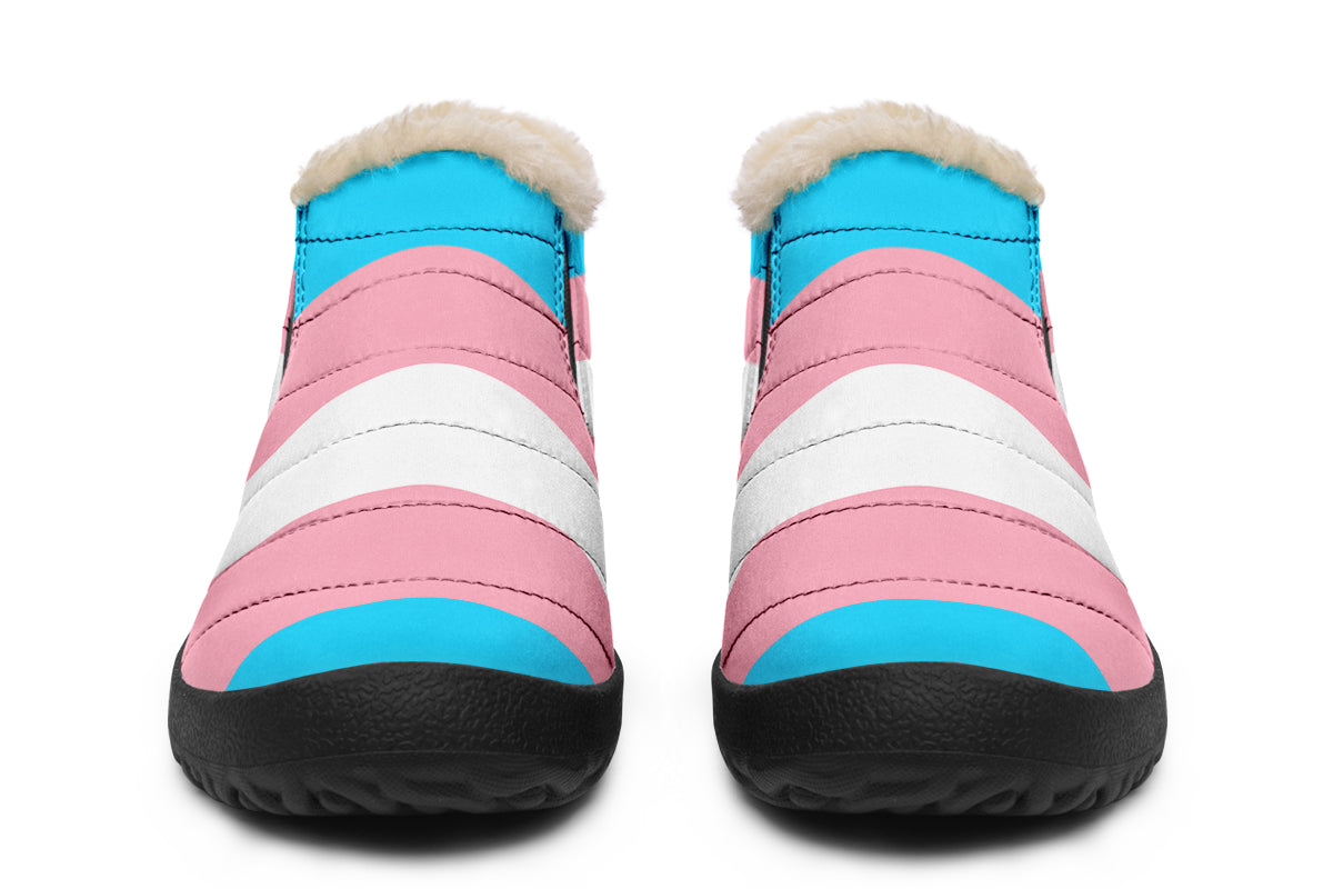 Trans Flag Winter Shoes - Offbeat Sweetie