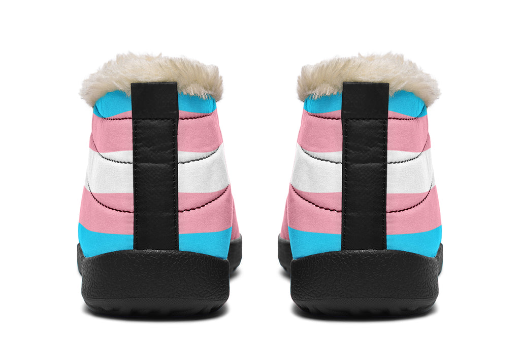 Trans Flag Winter Shoes - Offbeat Sweetie