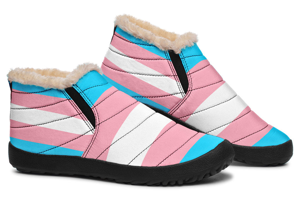 Trans Flag Winter Shoes - Offbeat Sweetie