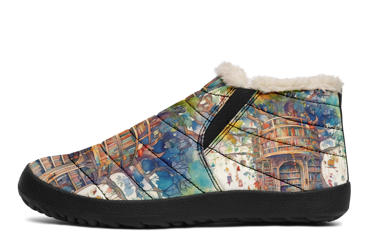 Tree Library Winter Shoes - Offbeat Sweetie