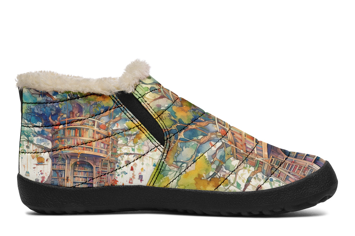 Tree Library Winter Shoes - Offbeat Sweetie