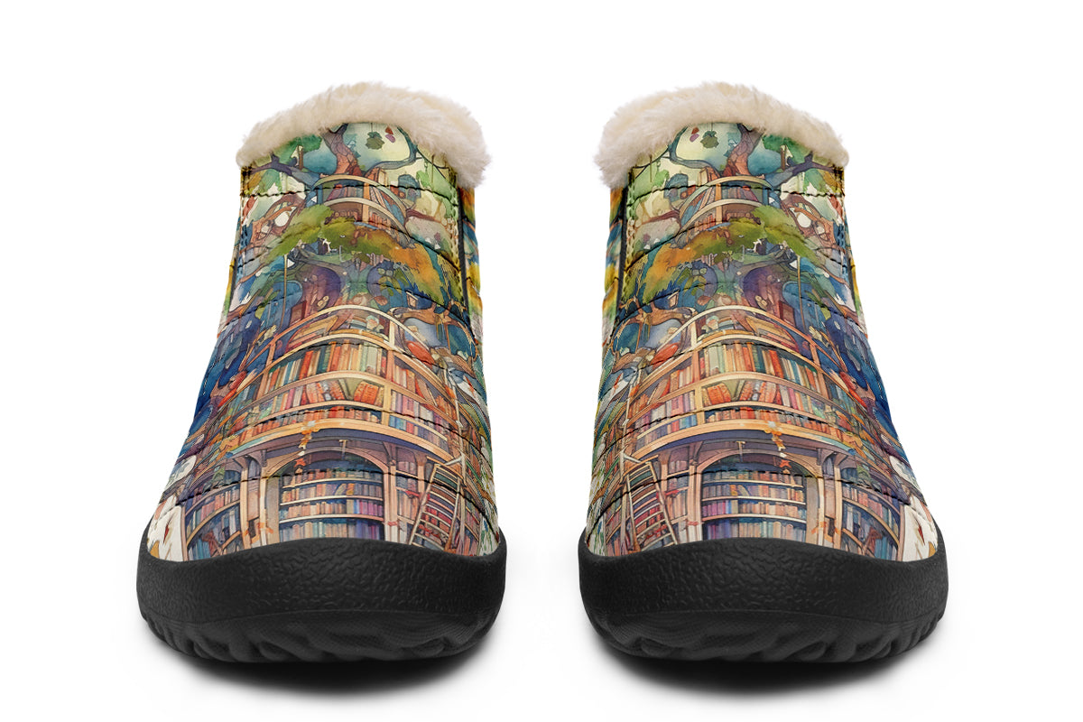 Tree Library Winter Shoes - Offbeat Sweetie