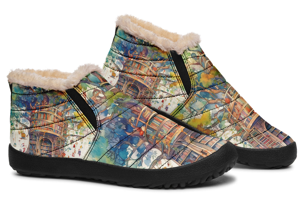 Tree Library Winter Shoes - Offbeat Sweetie