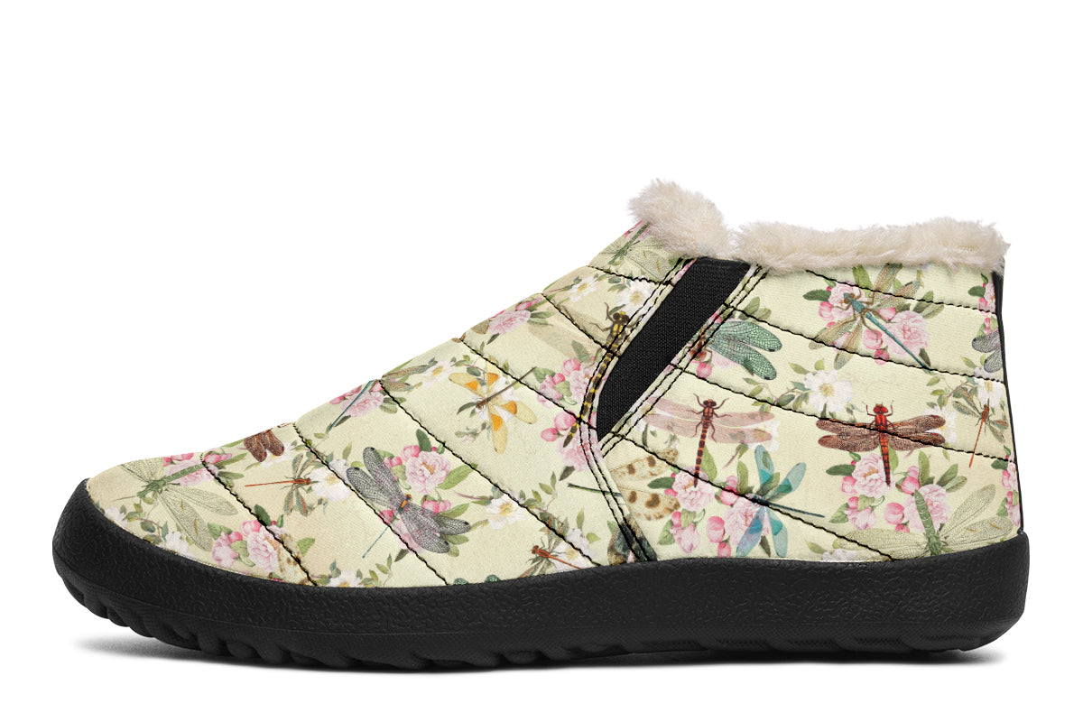Vintage Dragonflies Winter Shoes - Offbeat Sweetie