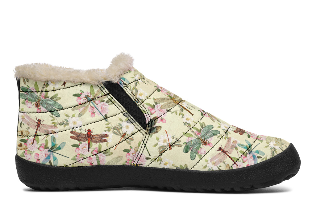 Vintage Dragonflies Winter Shoes - Offbeat Sweetie