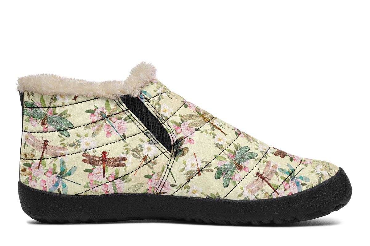Vintage Dragonflies Winter Shoes - Offbeat Sweetie