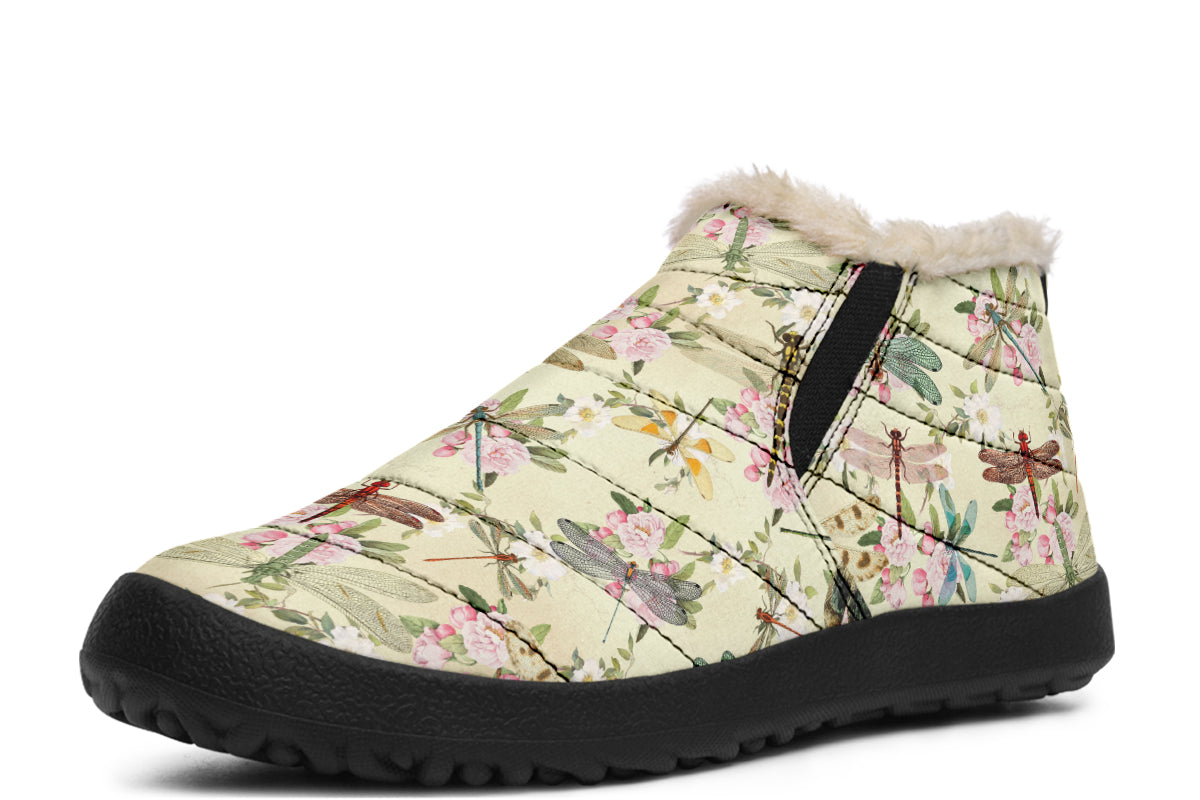 Vintage Dragonflies Winter Shoes - Offbeat Sweetie
