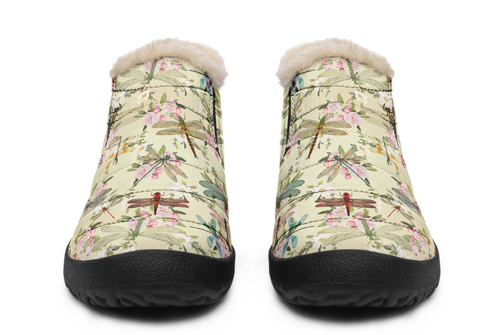 Vintage Dragonflies Winter Shoes - Offbeat Sweetie