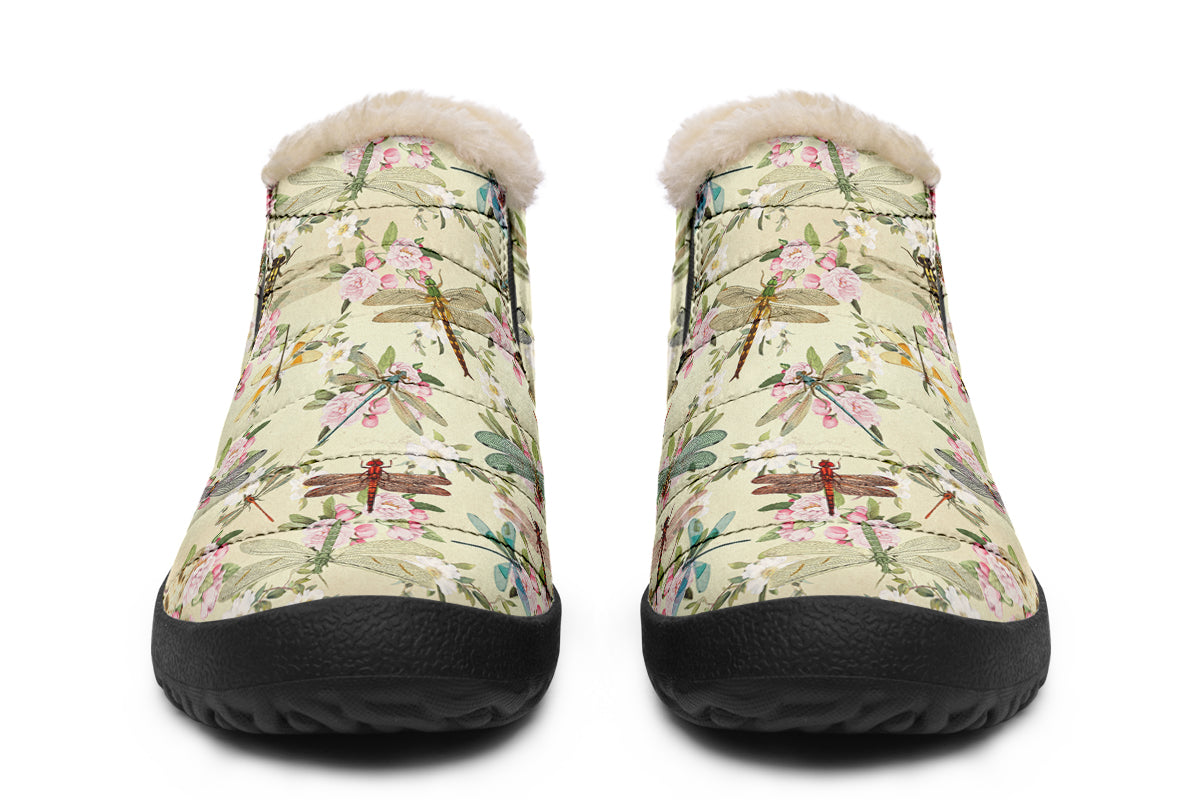 Vintage Dragonflies Winter Shoes - Offbeat Sweetie