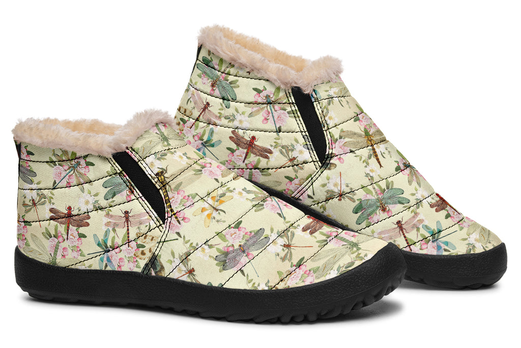 Vintage Dragonflies Winter Shoes - Offbeat Sweetie