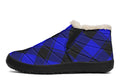 Vivid Blue Plaid Winter Shoes