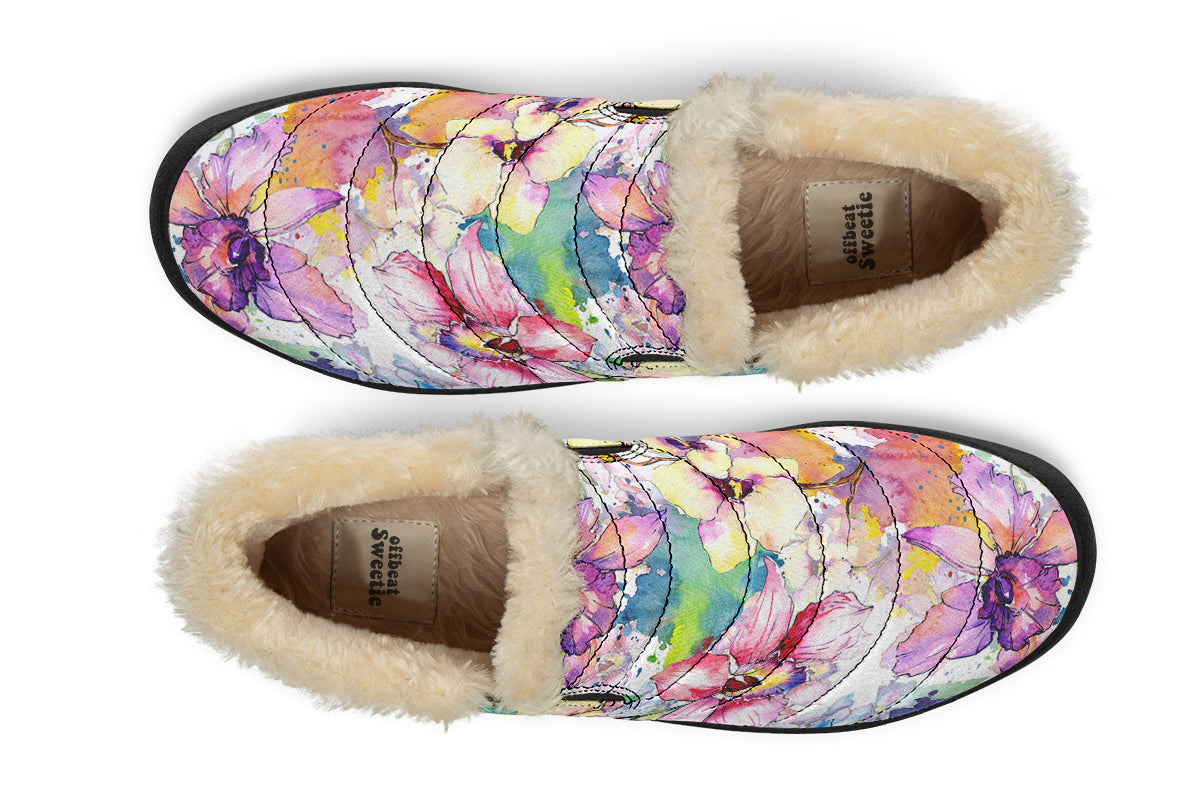 Watercolour Flowers Winter Shoes - Offbeat Sweetie