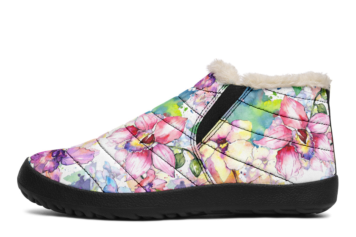 Watercolour Flowers Winter Shoes - Offbeat Sweetie