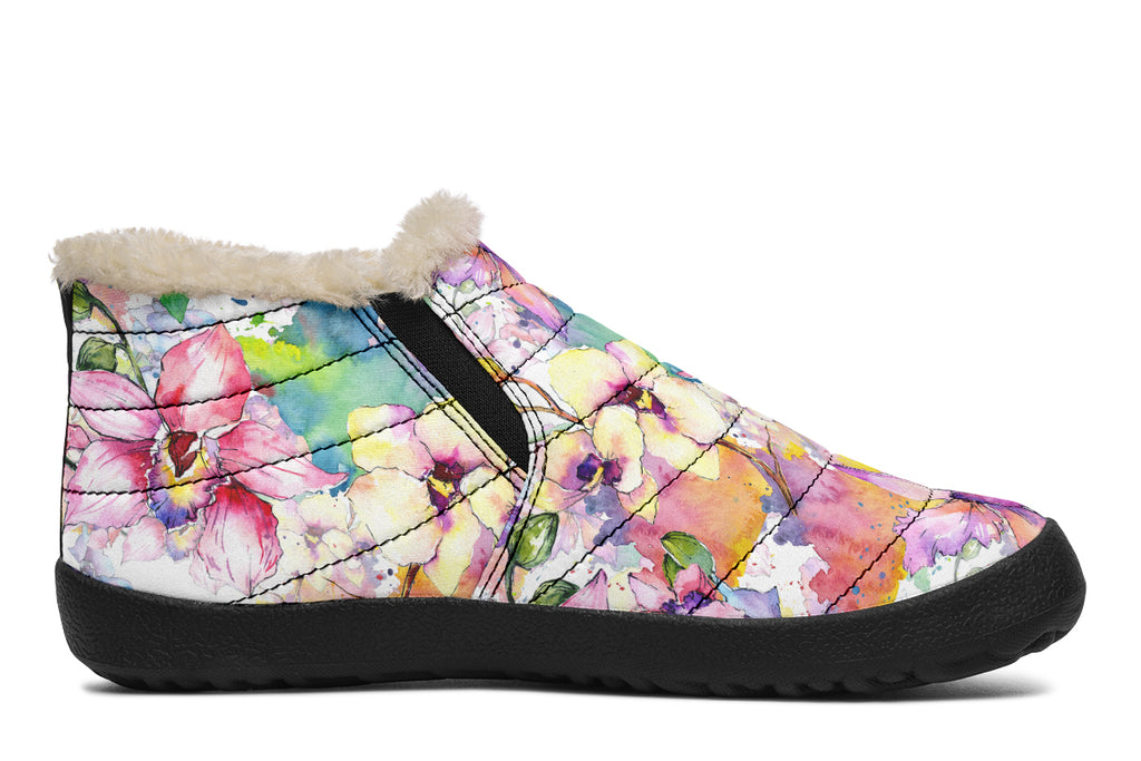 Watercolour Flowers Winter Shoes - Offbeat Sweetie