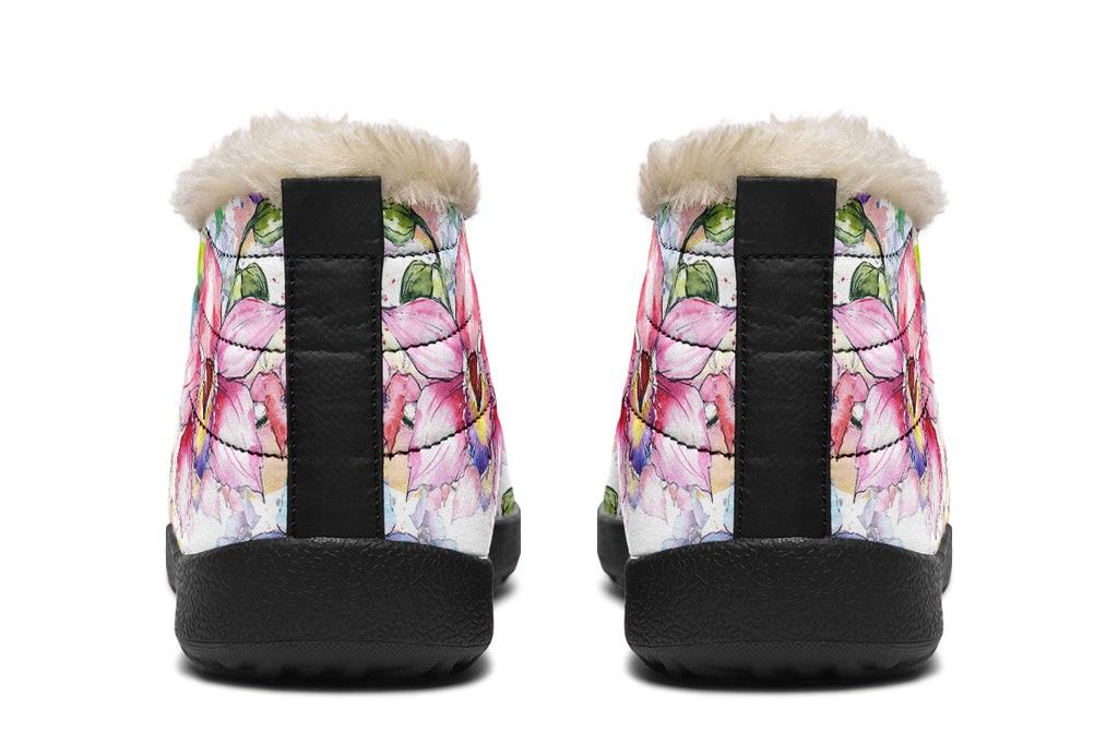 Watercolour Flowers Winter Shoes - Offbeat Sweetie