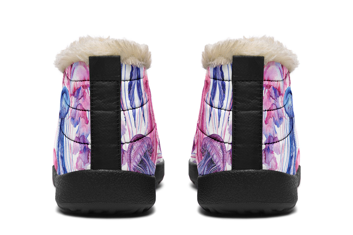 Watercolour Jellyfish Winter Shoes