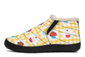 Yellow Gingham Cupcakes Winter Shoes