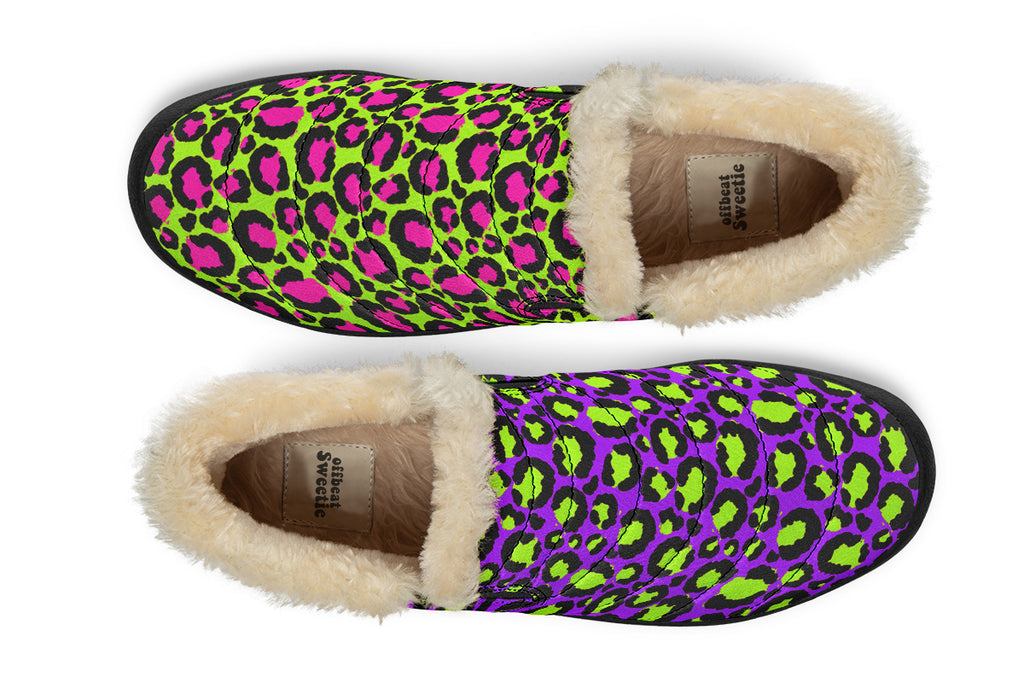 Zombie Leopard x Neon Leopard Mismatch Winter Shoes