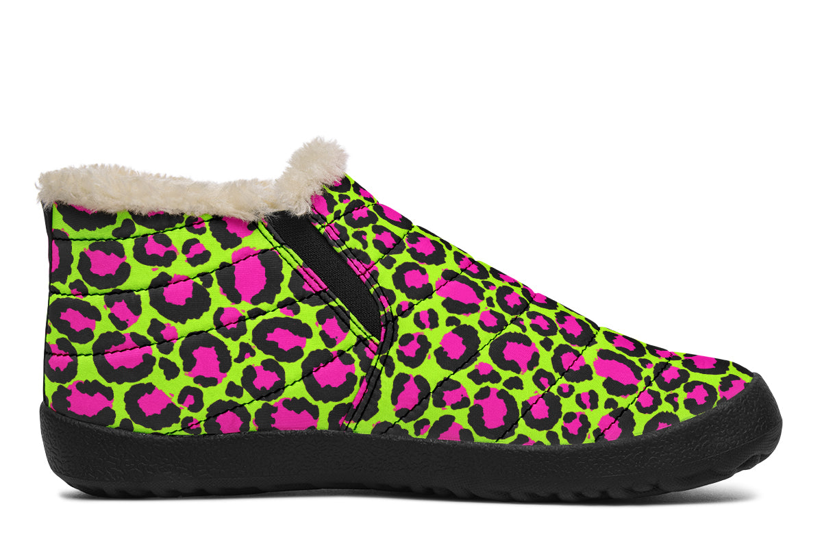 Zombie Leopard x Neon Leopard Mismatch Winter Shoes