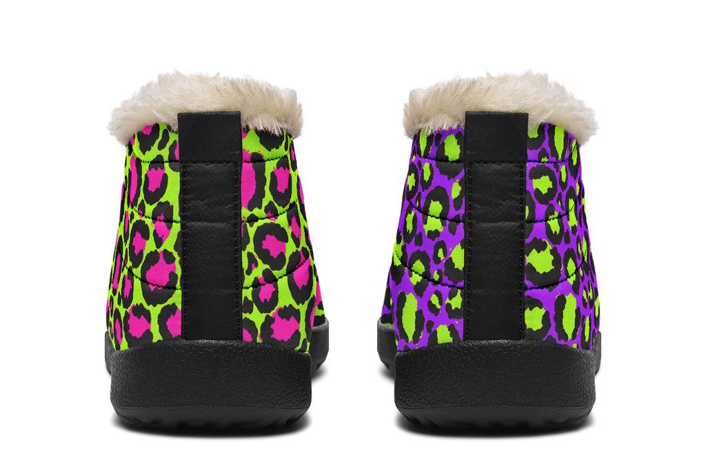 Zombie Leopard x Neon Leopard Mismatch Winter Shoes
