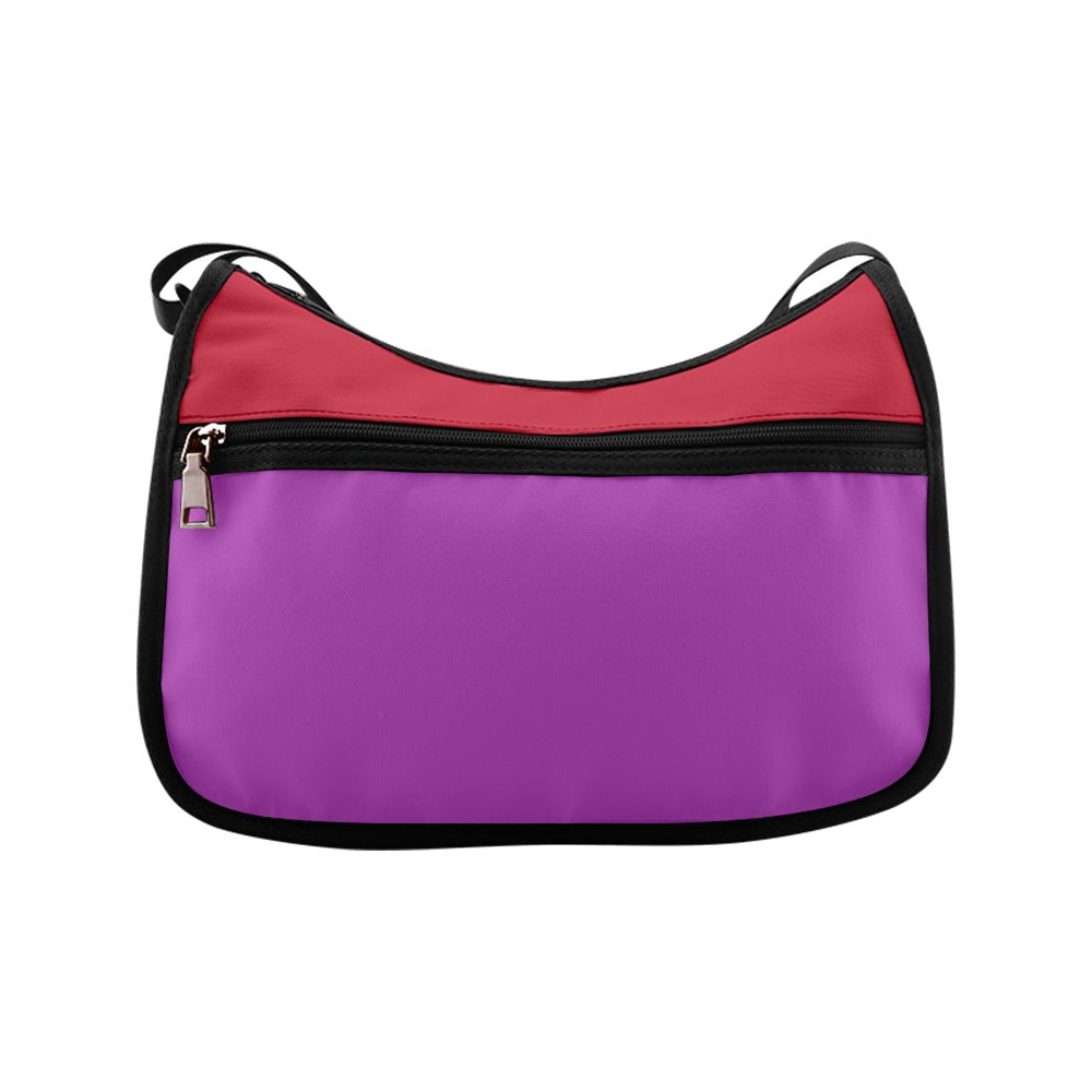 Purple And Red Mismatch Crossbody Bag - Offbeat Sweetie