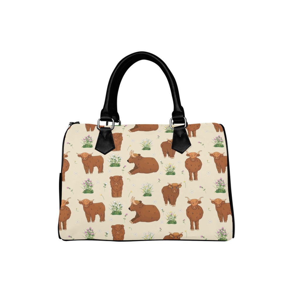 Highland Cows Boston Handbag
