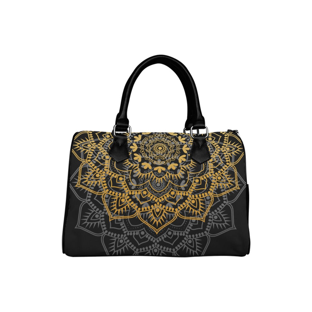 Golden Mandala Boston Handbag - Offbeat Sweetie