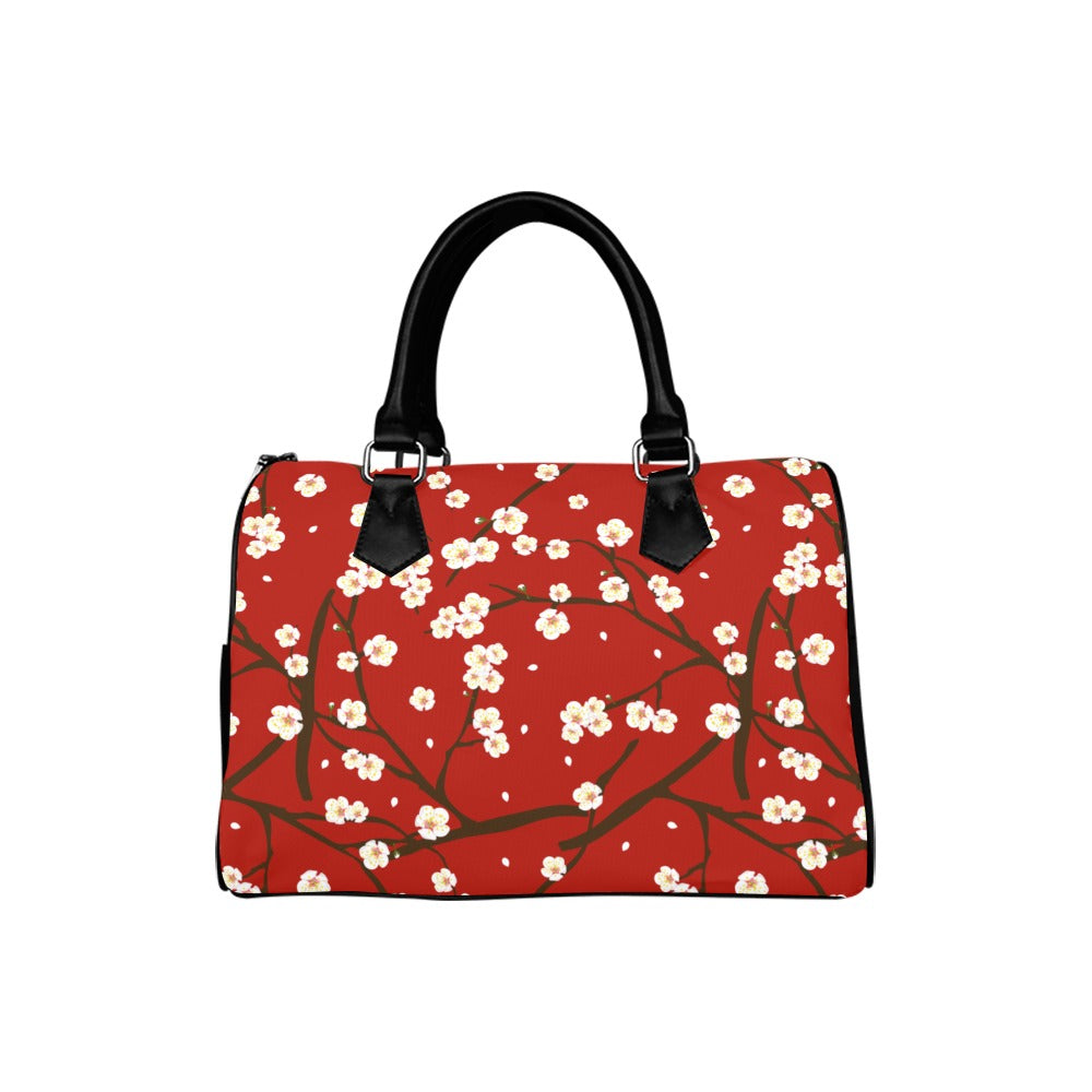 Plum Blossoms Boston Handbag - Offbeat Sweetie