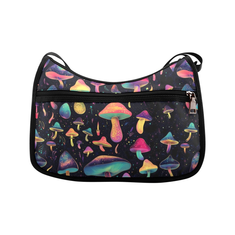 Cosmic Mushrooms Crossbody Bag - Offbeat Sweetie