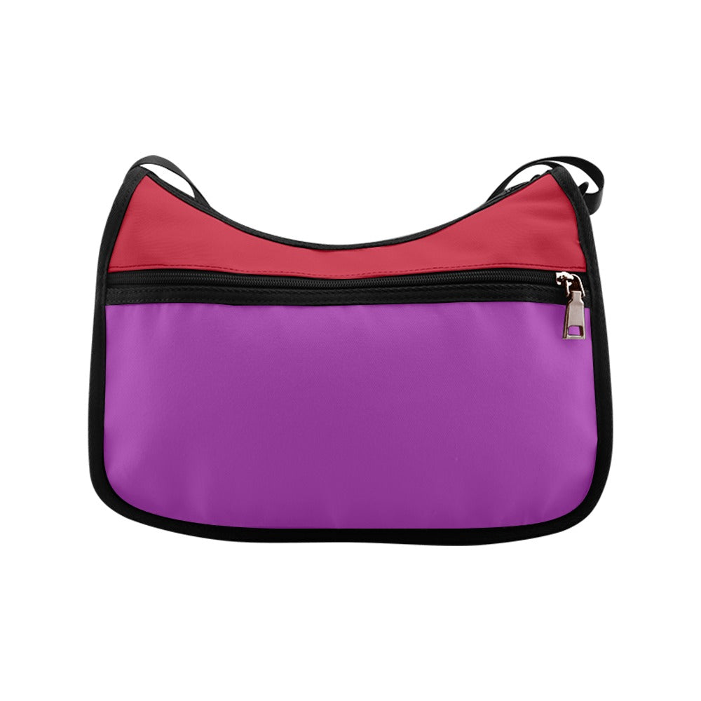 Purple And Red Mismatch Crossbody Bag - Offbeat Sweetie