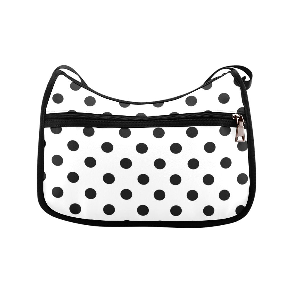 Marshmallow White Polka Dot Crossbody Bag