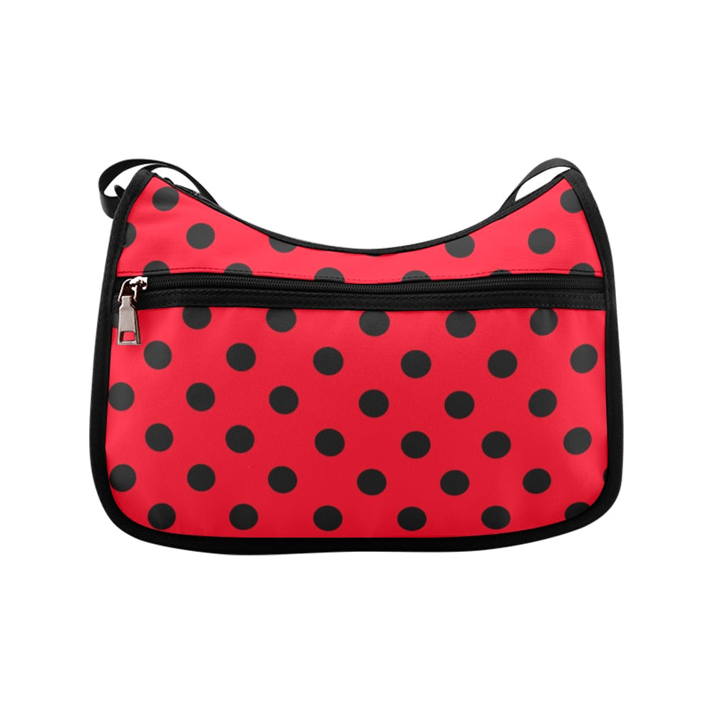 Red And Black Polka Dot Crossbody Bag