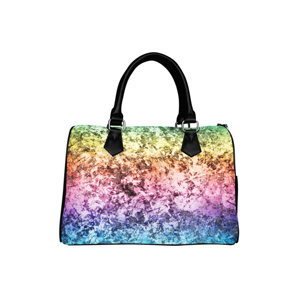 Rainbow Grunge Boston Handbag - Offbeat Sweetie
