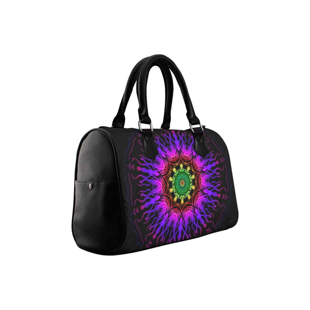Purple Haze Mandala Boston Handbag - Offbeat Sweetie